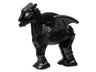 Horse, Skeletal Baby with White Eyes and Sand Blue Facial Lines Pattern (HP Thestral)