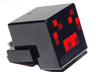 Creature Head Pixelated with Red and Dark Red Face Pattern (Minecraft Spider)