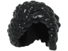 Minifigure, Hair Female Coiled and Braided, Swept over Left Side