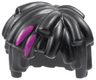 Minifigure, Hair Short Layered Mop Top with Magenta Streaks Pattern