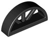 Window 1 x 4 x 1 2/3 with Spoked Rounded Top