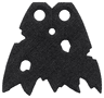 Minifigure Cape Cloth, Holes and Tattered Edges - Traditional Starched Fabric, Angled Top Notch, Smaller Jagged Edge Features - 4.3cm Wide