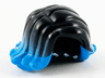 Minifigure, Hair Female Short Swept Sideways with Marbled Dark Azure Ends Pattern