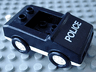 Duplo Car with 1 x 2 Studs with White Base and 'POLICE' Pattern