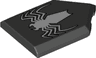 Tile, Modified 2 x 3 Pentagonal with White Wide Spider (Venom) Pattern