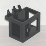Crane Bucket Lift Basket 2 x 3 x 2 with Non-Locking Hinge Fingers