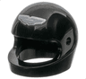 Minifigure, Headgear Helmet Motorcycle (Standard) with Silver and White Aston Martin Logo Pattern