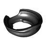 Minifigure Ninja Face Scarf with Notch in Back