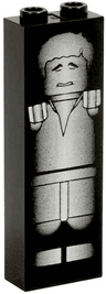 Brick 1 x 2 x 5 with Han Solo in Carbonite Pattern