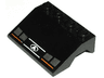 Vehicle, Mudguard 3 x 4 Slope with Silver Headlights, Orange Lines, White Triangle in Oval Logo Pattern