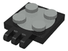 Turntable 2 x 2 Plate with Hinge with 3 Fingers with Light Gray Top (251 / 3679)