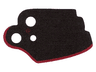 Minifigure Cape Cloth, Diagonally Scalloped with Red Edge Pattern (SW Captain Phasma) - Traditional Starched Fabric