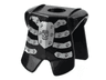 Minifigure Armor Breastplate with Leg Protection with Fantasy Era Skeleton Pattern