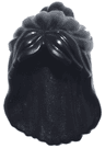 Mini Doll, Hair Female Long, Parted Bangs, Swept Back in Bun, Hole in Back