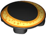 Plate, Round 2 x 2 with Rounded Bottom (Boat Stud) with Cat Eye with Large Pupil and Bright Light Yellow, Bright Light Orange and Orange Iris Pattern