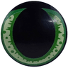 Plate, Round 2 x 2 with Rounded Bottom (Boat Stud) with Green, Bright Green and Bright Light Yellow Rim Pattern (Cat Eye)