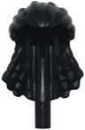 Minifigure, Hair Na'vi, Wide with Braids, Smooth Front, and Bar at End