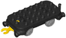 Duplo, Train Base 4 x 8 with Rounded Corners, Light Bluish Gray Train Wheels and Yellow Movable Hook