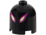 Brick, Round 2 x 2 x 1 2/3 Dome Top with Magenta and Bright Light Yellow Slit Eyes Pattern (DoomBlob)