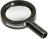 Minifigure, Utensil Magnifying Glass Thin Frame and Hollow Handle with Trans-Clear Lens