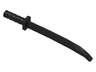 Minifigure, Weapon Sword, Shamshir / Katana (Square Guard) with Uncapped Pommel and Hole in Hilt