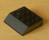 Slope 45 4 x 4 with Yellow Stripe Pattern