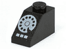 Slope 45 2 x 1 with White Rotary Phone Dial and Buttons Pattern