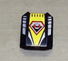 Slope, Curved 2 x 2 Lip with Coast Guard Logo on Yellow Background Pattern