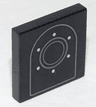 Tile 2 x 2 with Arch Outline, Two Circles and Six Rivets Pattern