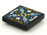 Tile 2 x 2 with BeatBit Album Cover - Geometric Minifigure Heads, Arms and Quarter Tiles Pattern