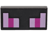 Tile 1 x 2 with Pixelated Bright Pink and Magenta Eyes Pattern (Minecraft Dragon)
