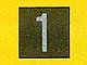 Tile 1 x 1 with Silver Number 1 Pattern