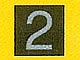 Tile 1 x 1 with Silver Number 2 Pattern