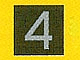 Tile 1 x 1 with Silver Number 4 Pattern