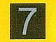 Tile 1 x 1 with Silver Number 7 Pattern
