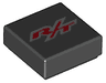 Tile 1 x 1 with 'R/T' Pattern
