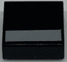 Tile 1 x 1 with White Line Pattern