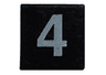 Tile 1 x 1 with White Number 4 Pattern