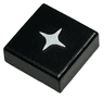 Tile 1 x 1 with White Sparkle / Star Pattern
