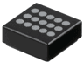 Tile 1 x 1 with 15 Silver Dots Pattern