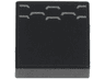 Tile 1 x 1 with Dark Silver Air Vent Grille Pattern