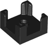 Container, Box 2 x 2 x 1 Half with Stud and 4 Corner Supports