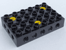Duplo, Toolo Brick 4 x 6 with Holes on Sides and Top and 3 Screws in Top