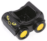 Duplo Car with Molded Yellow Wheels and Black Smooth Tires with Yellow Eyes and Nose, White Dots Pattern
