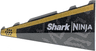 Wedge 5 x 2 Right with White 'Shark' and 'NINJA' Logos, Silver Dots and Gold Stripe Pattern