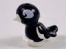 Bird, Friends Style, Feet Joined with Molded White Beak, Feathers and Toes and Printed Eyes and White Eye Patches Pattern