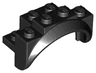 Vehicle, Mudguard 4 x 2 1/2 x 2 with Arch Round, Solid Studs, and Rounded Legs