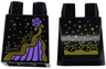 Lower Body, Skirt with Dress with Gold Elaborate Trim, Stars and Dots, Medium Lavender Rose and Underskirt Pattern (BAM)