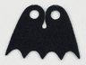 Minifigure Cape Cloth, Short, Scalloped 5 Points (Batman), Teardrop Neck Cut - Spongy Stretchable Fabric