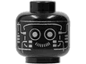Minifigure, Head Alien with Robot Silver Pattern
